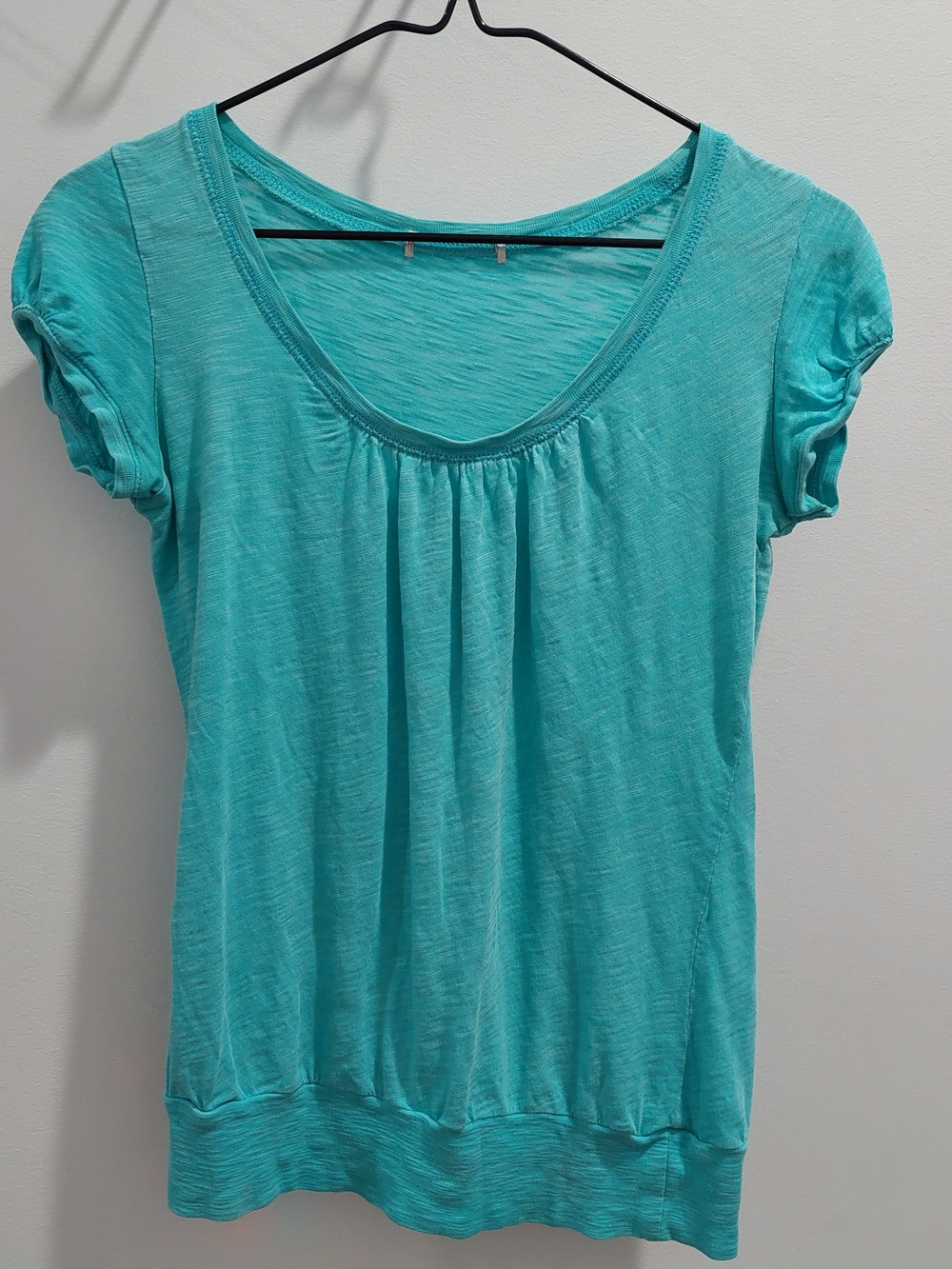Women’s Scoop Neck Short Sleeve Top - Light Blue (Not Aqua Color)